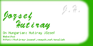 jozsef hutiray business card